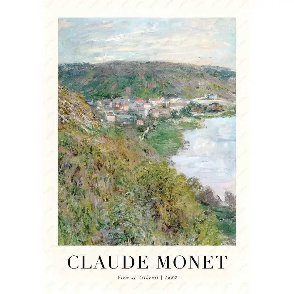 Claude monet impressionist wildflower poster print set living room
