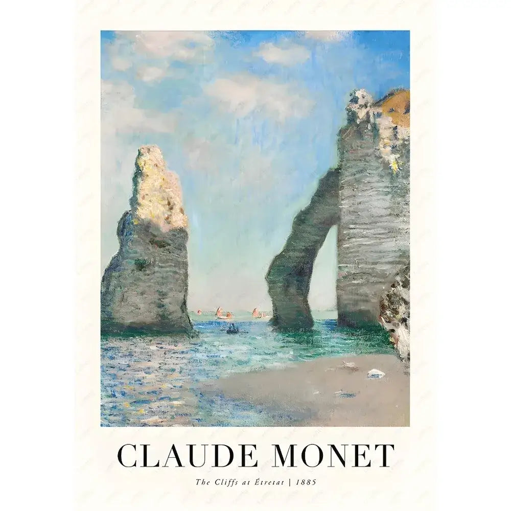 Claude monet impressionist wildflower poster print set living room