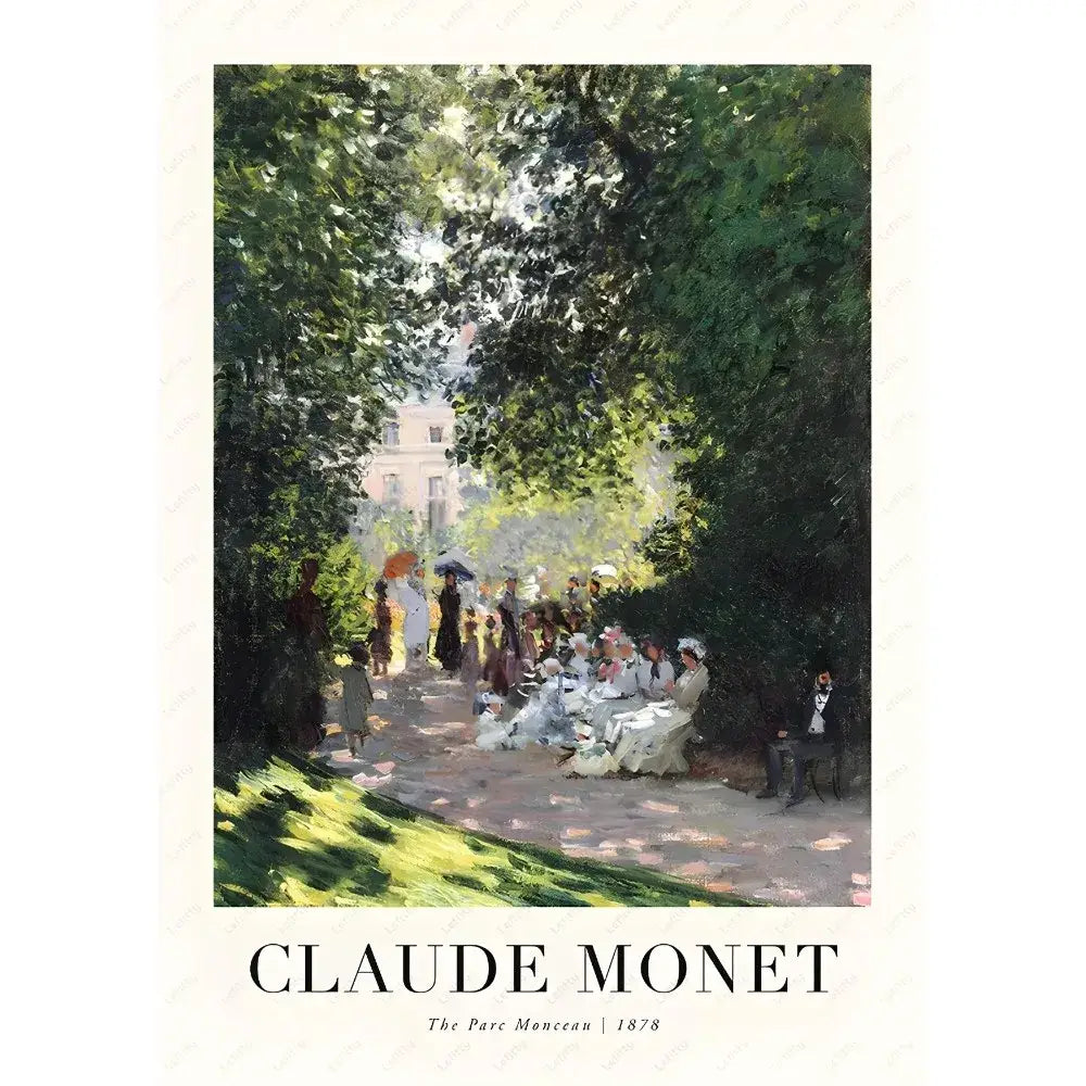 Claude monet impressionist wildflower poster print set living room