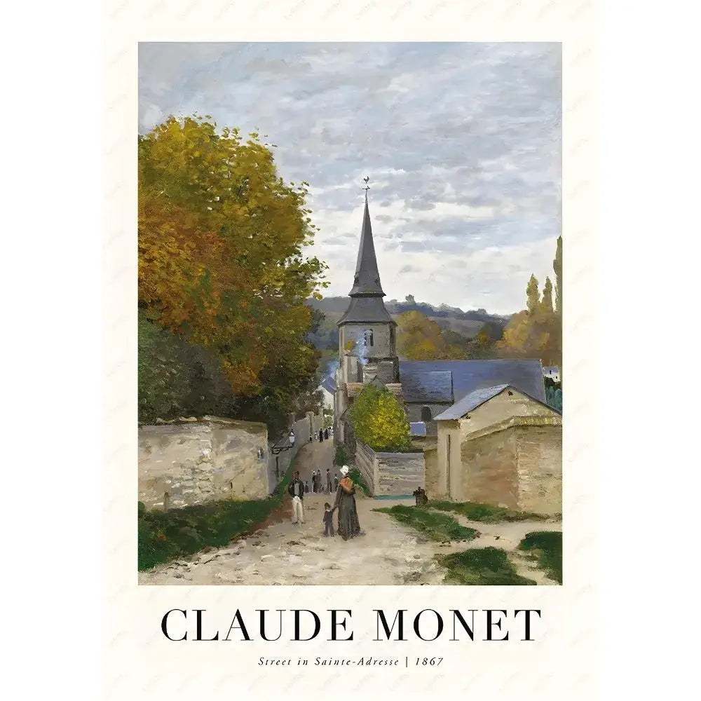Claude monet impressionist wildflower poster print set living room