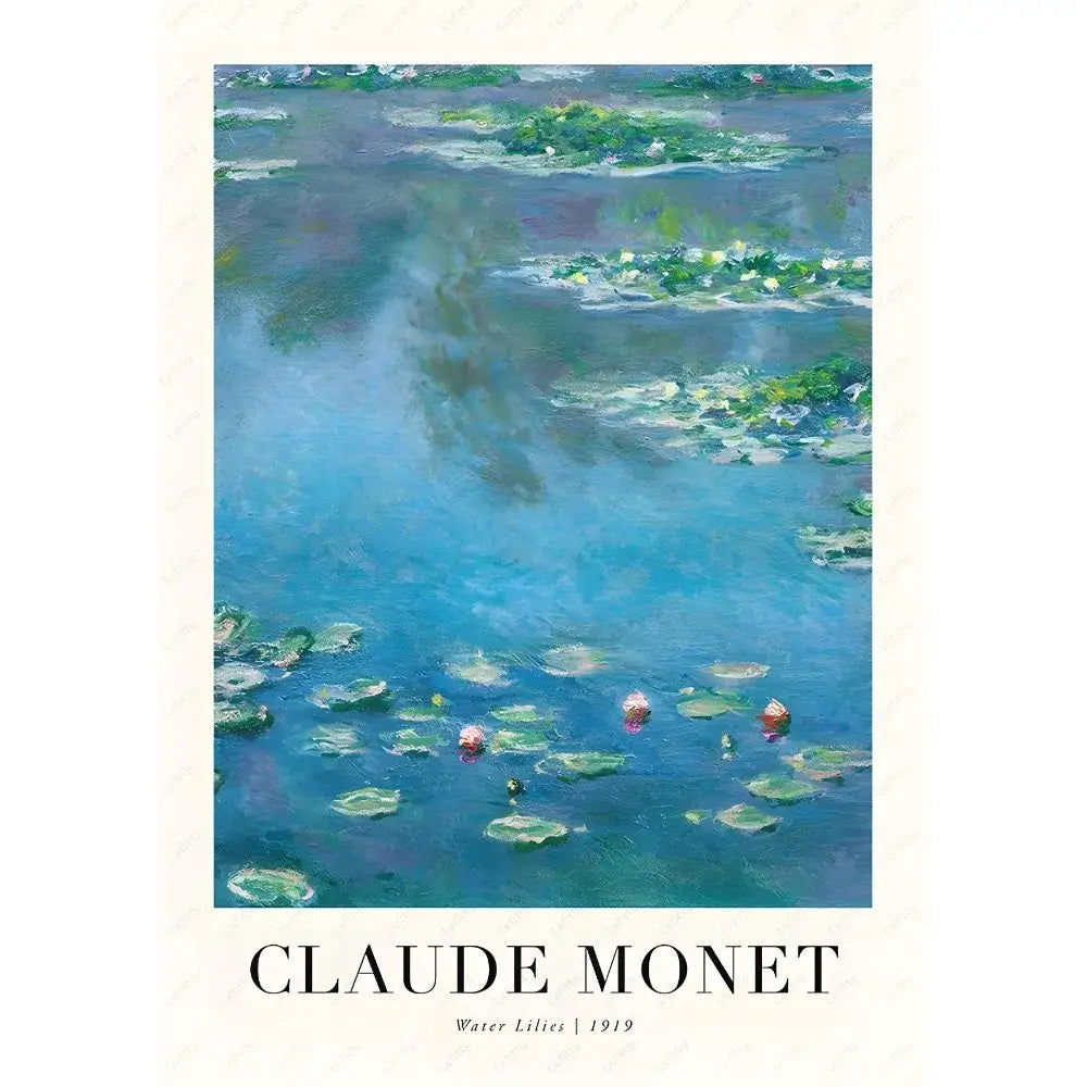 Claude monet impressionist wildflower poster print set living room