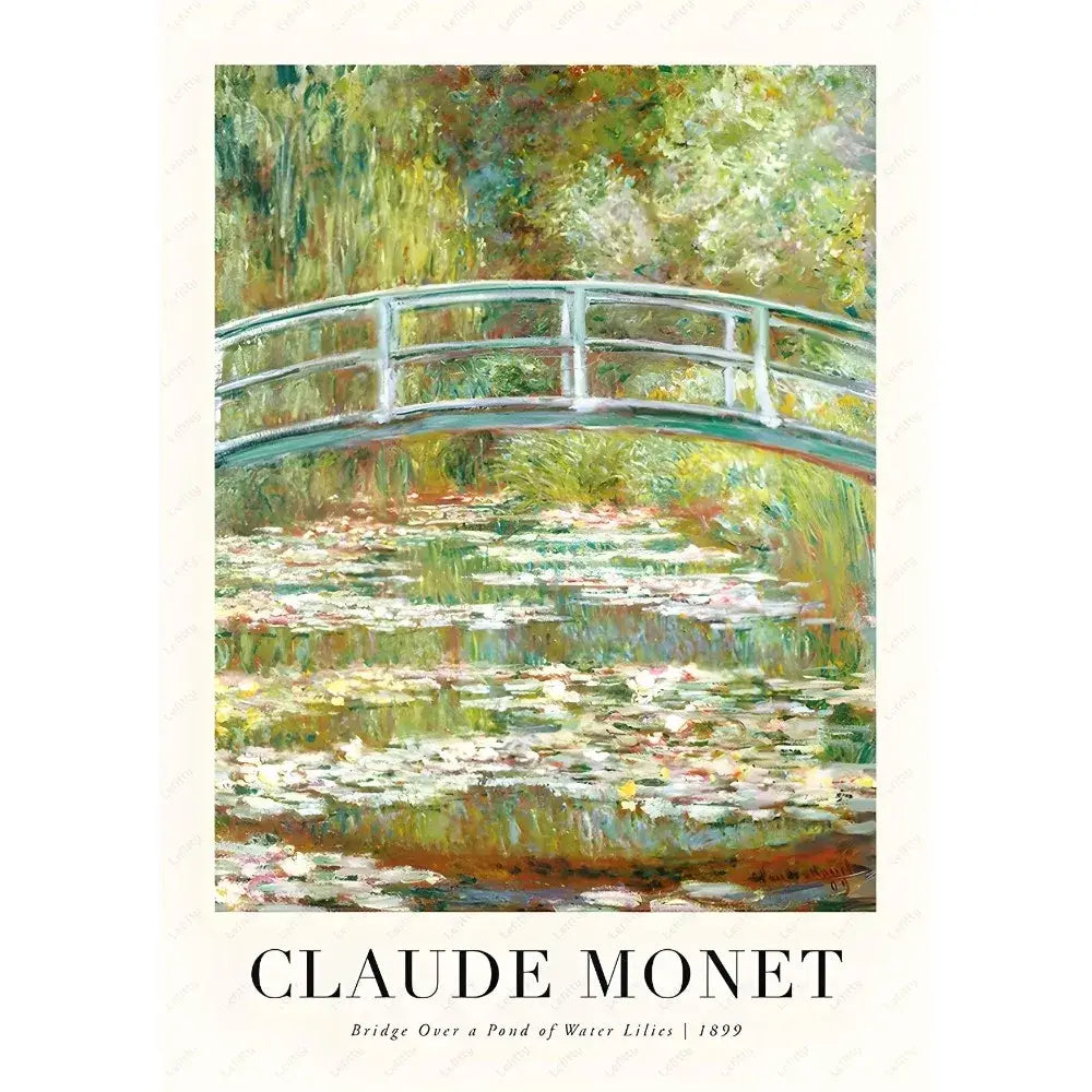Claude monet impressionist wildflower poster print set living room