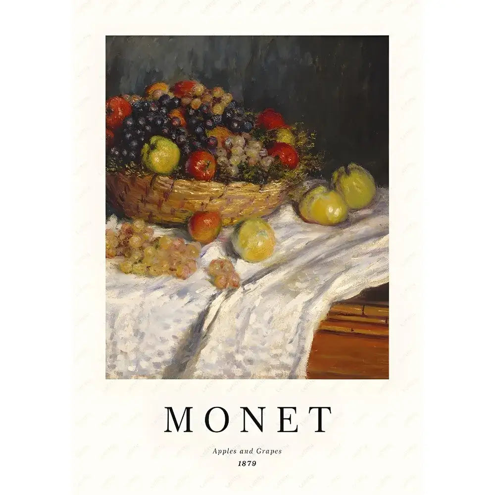 Claude monet impressionist wildflower poster print set living room