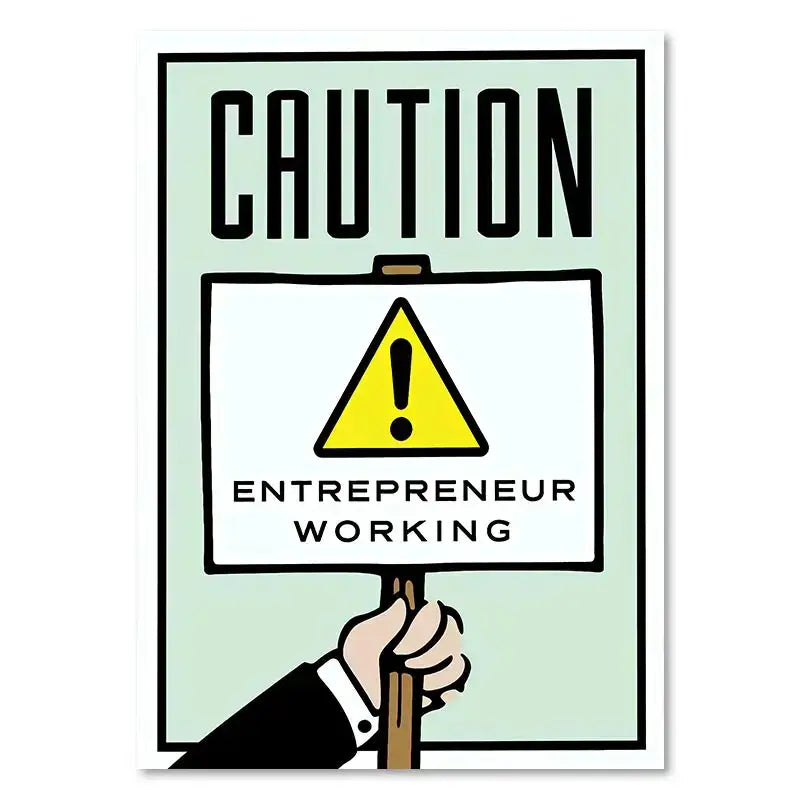Minimalist mint monopoly millionaire canvas wall art office decor