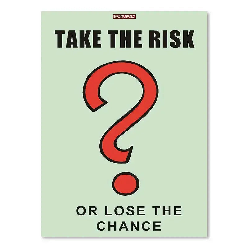 Minimalist mint green monopoly millionaire cartoon canvas home decor