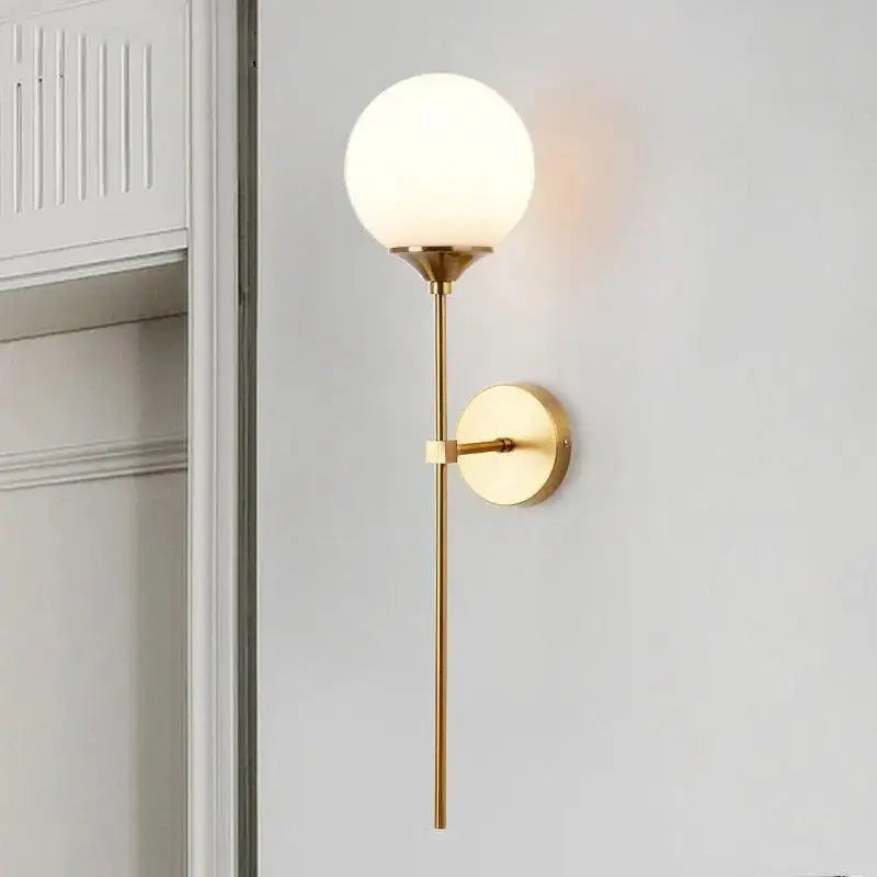 Moroccan brass and amber glass wall sconce bedroom light