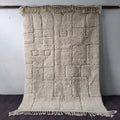 Plush cream beni ouarain moroccan handmade rug bedroom decor