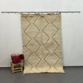 Beige moroccan handmade diamond rug bedroom floor covering