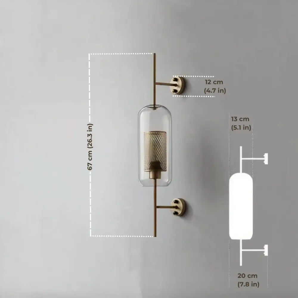 Modern moroccan brass and amber glass wall sconce bathroom light