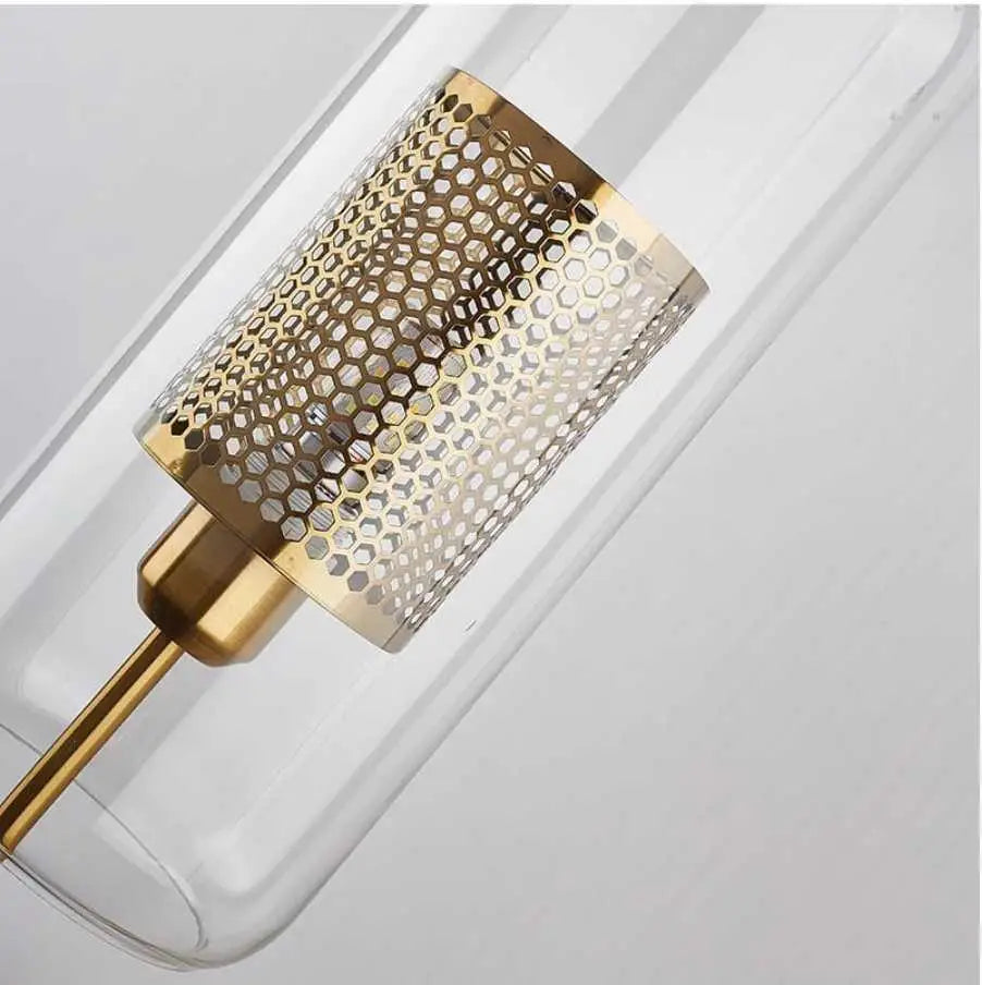 Modern moroccan brass and amber glass wall sconce bathroom light