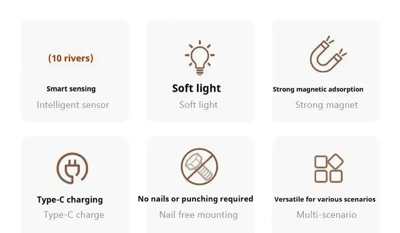 Modern black motion sensor battery operated wall lamp bedroom light