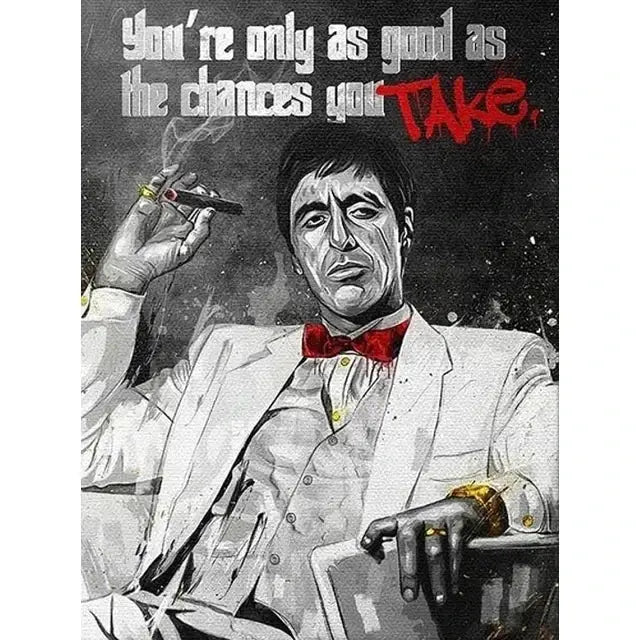 Tony montana go and get yours canvas wall art living room decor