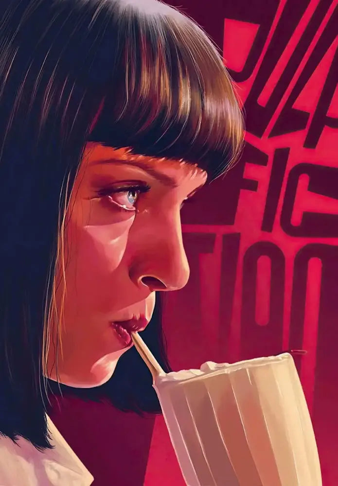 Pulp fiction canvas wall art grid set for living room decor
