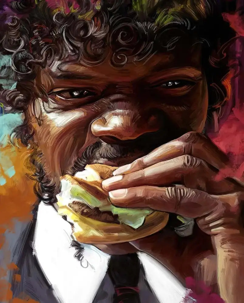 Pulp fiction canvas wall art grid set for living room decor