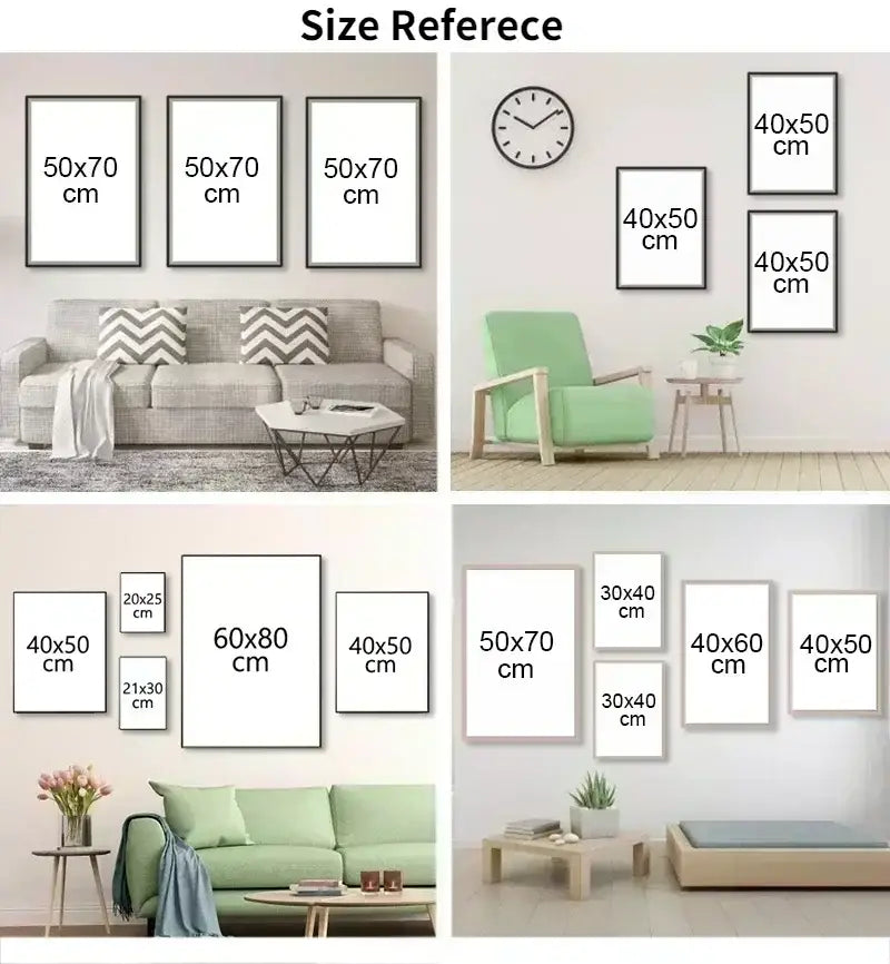 Pulp fiction canvas wall art grid set for living room decor