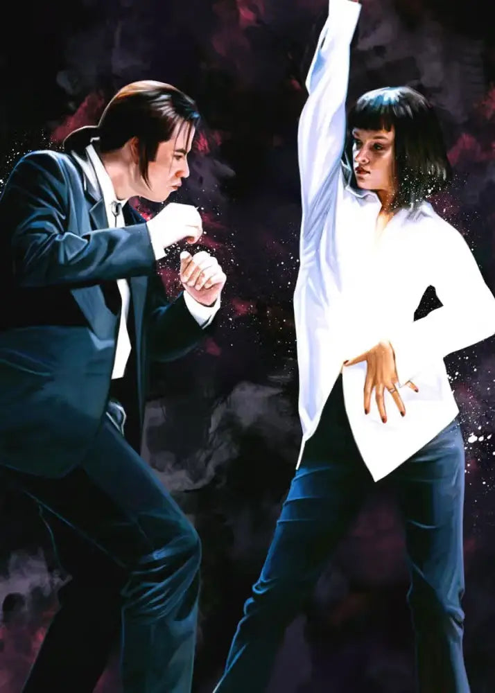 Pulp fiction canvas wall art grid set for living room decor