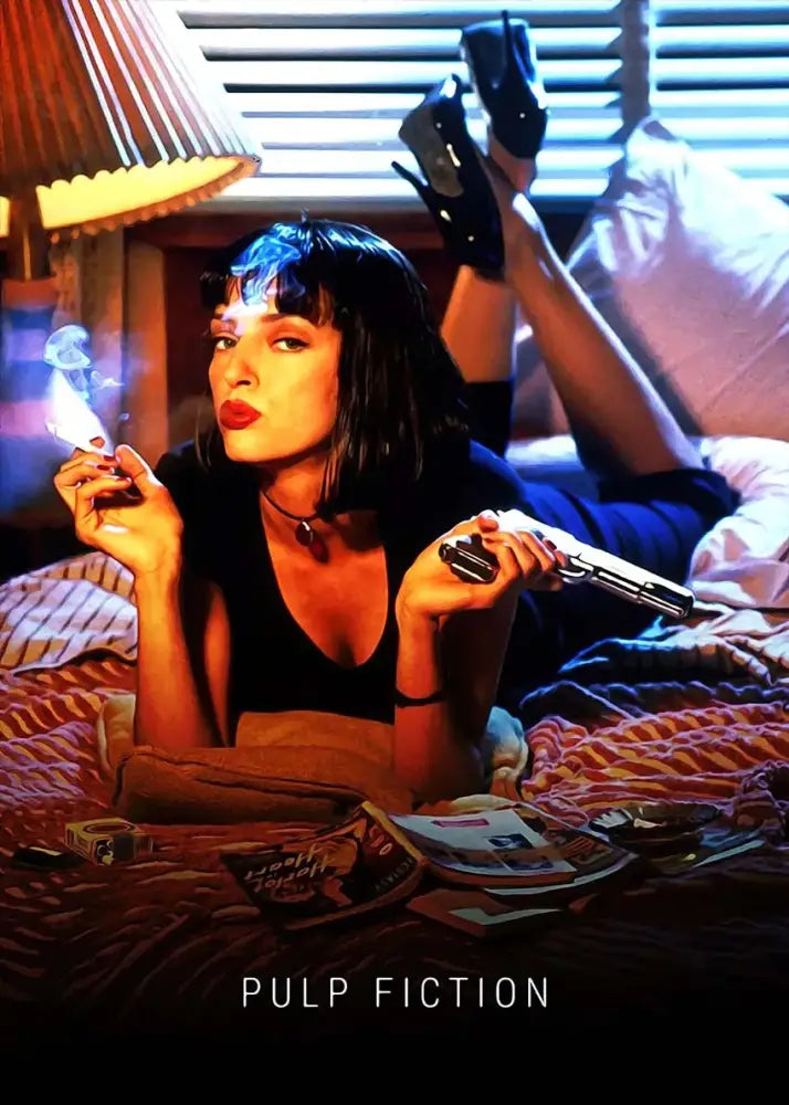 Pulp fiction canvas wall art grid set for living room decor