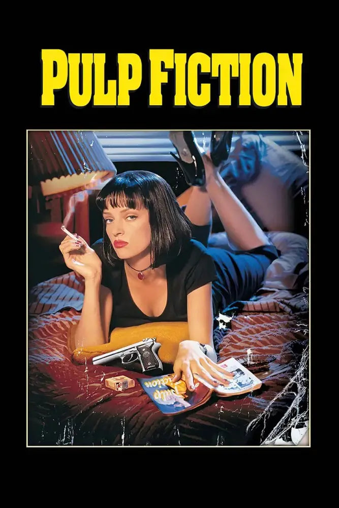 Pulp fiction canvas wall art grid set for living room decor