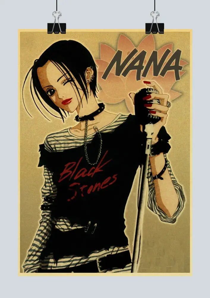 Vintage nana anime kraft paper poster bedroom retro art print