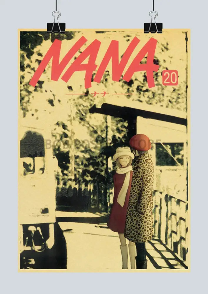 Retro sepia nana anime poster set bedroom wall decor