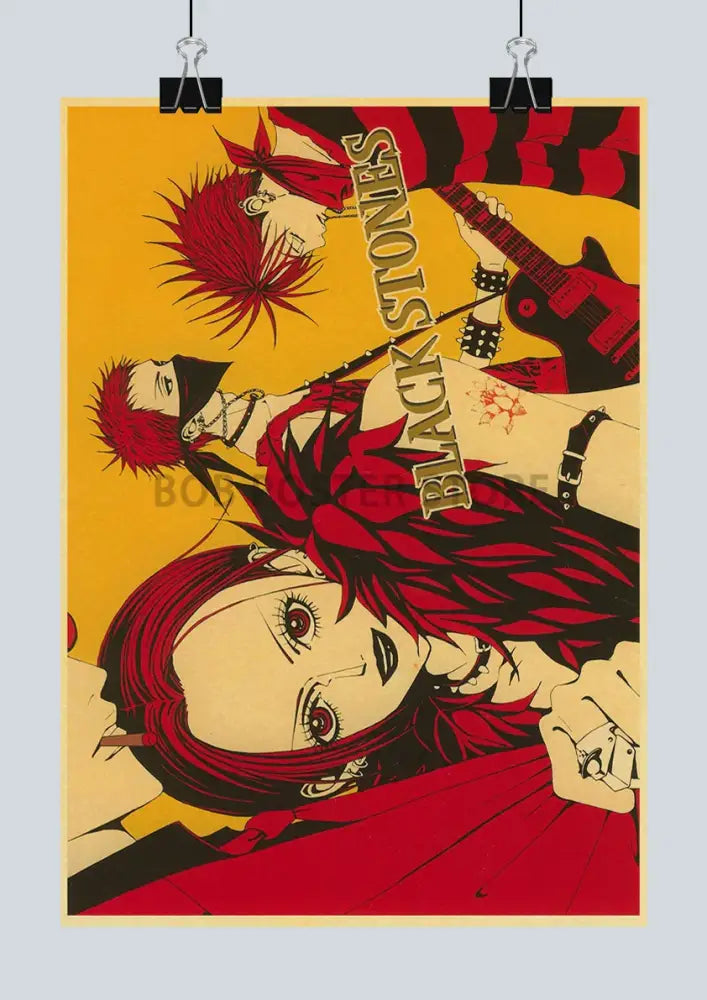 Retro kraft paper nana anime poster bedroom wall decor