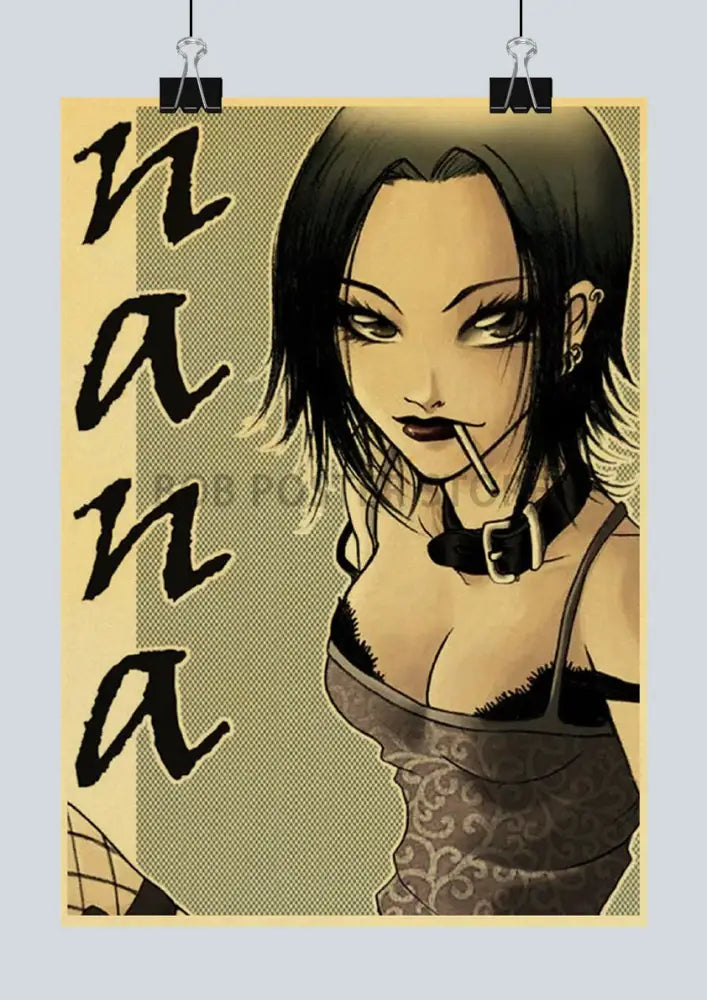 Retro nana anime kraft paper sticker bedroom wall art