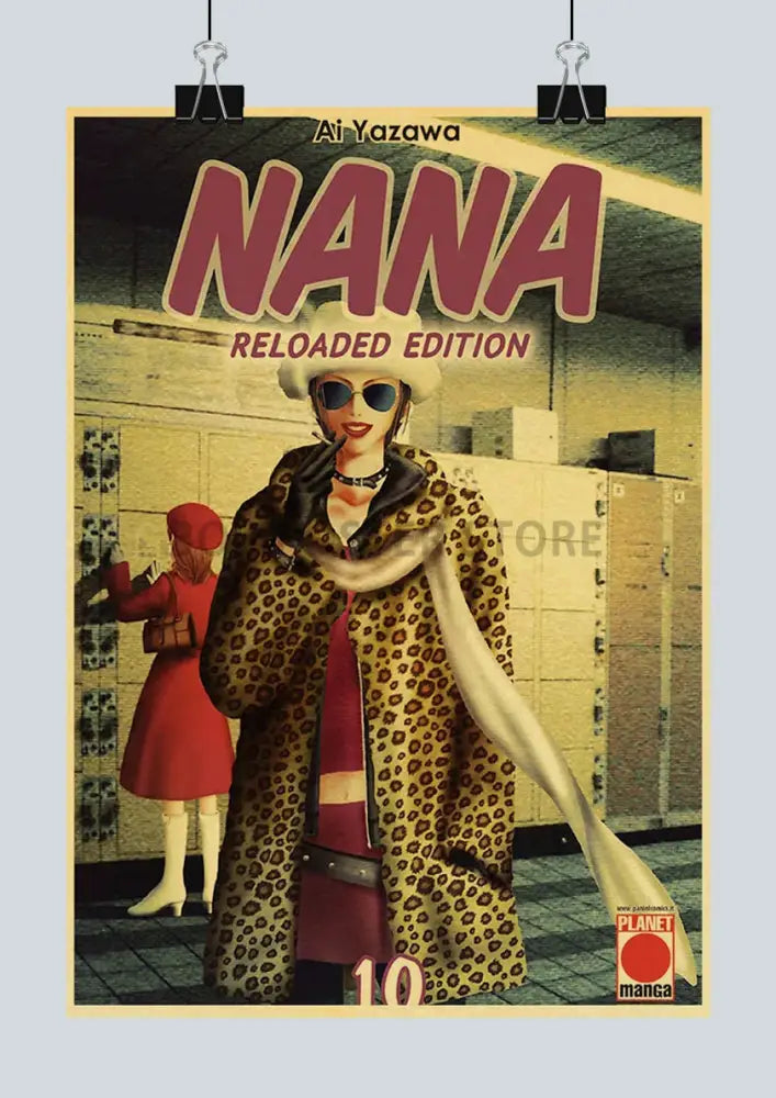 Retro nana anime kraft paper sticker bedroom wall art