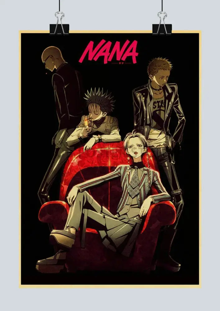Retro yellow & green nana anime poster bedroom wall art