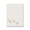 Textured beige chunky knit blanket bedroom wall art set