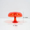 Modern glossy black led mushroom table lamp for bedroom bedside