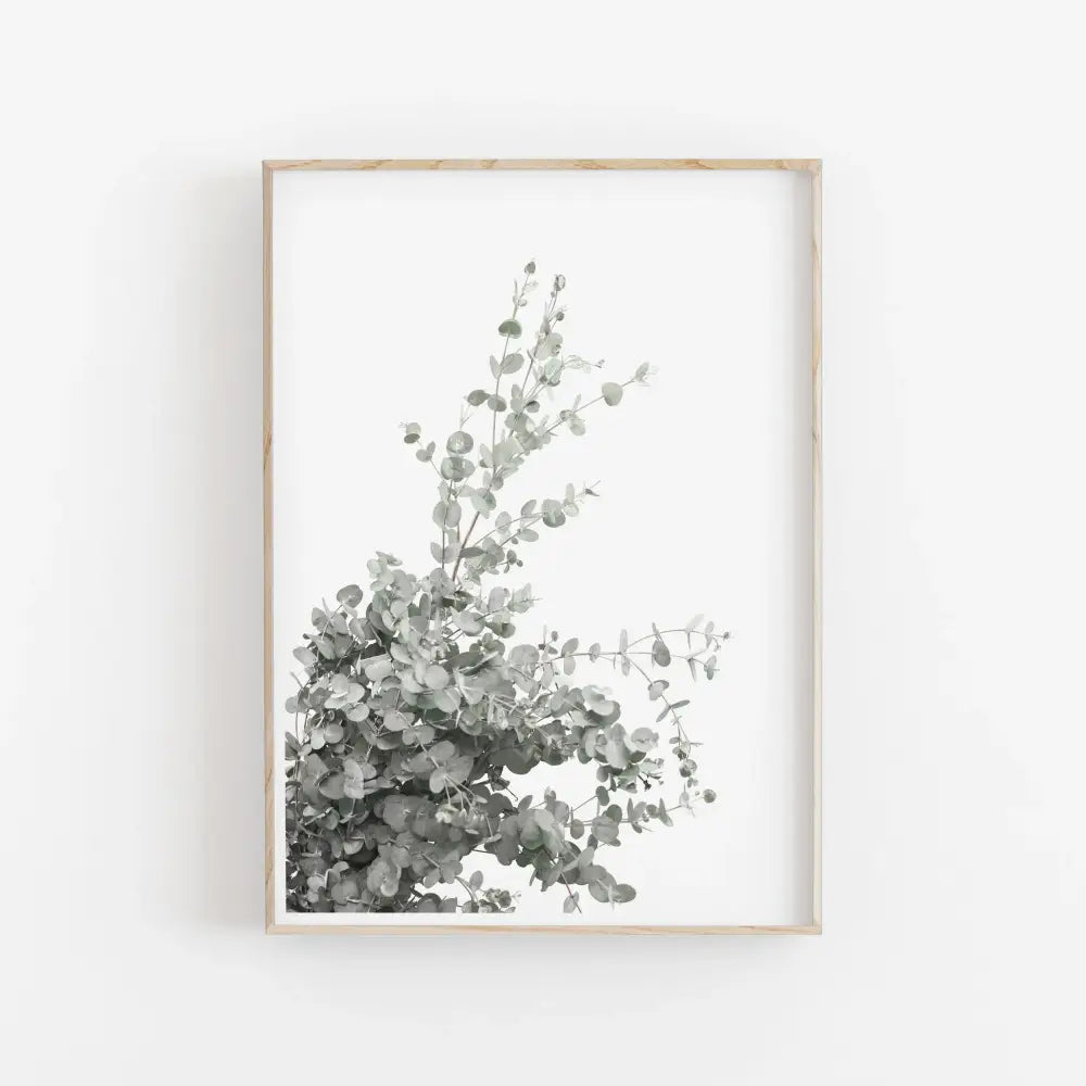 Minimalist green and grey nordic botanical poster set living room