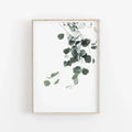 Minimalist green and grey nordic botanical poster set living room