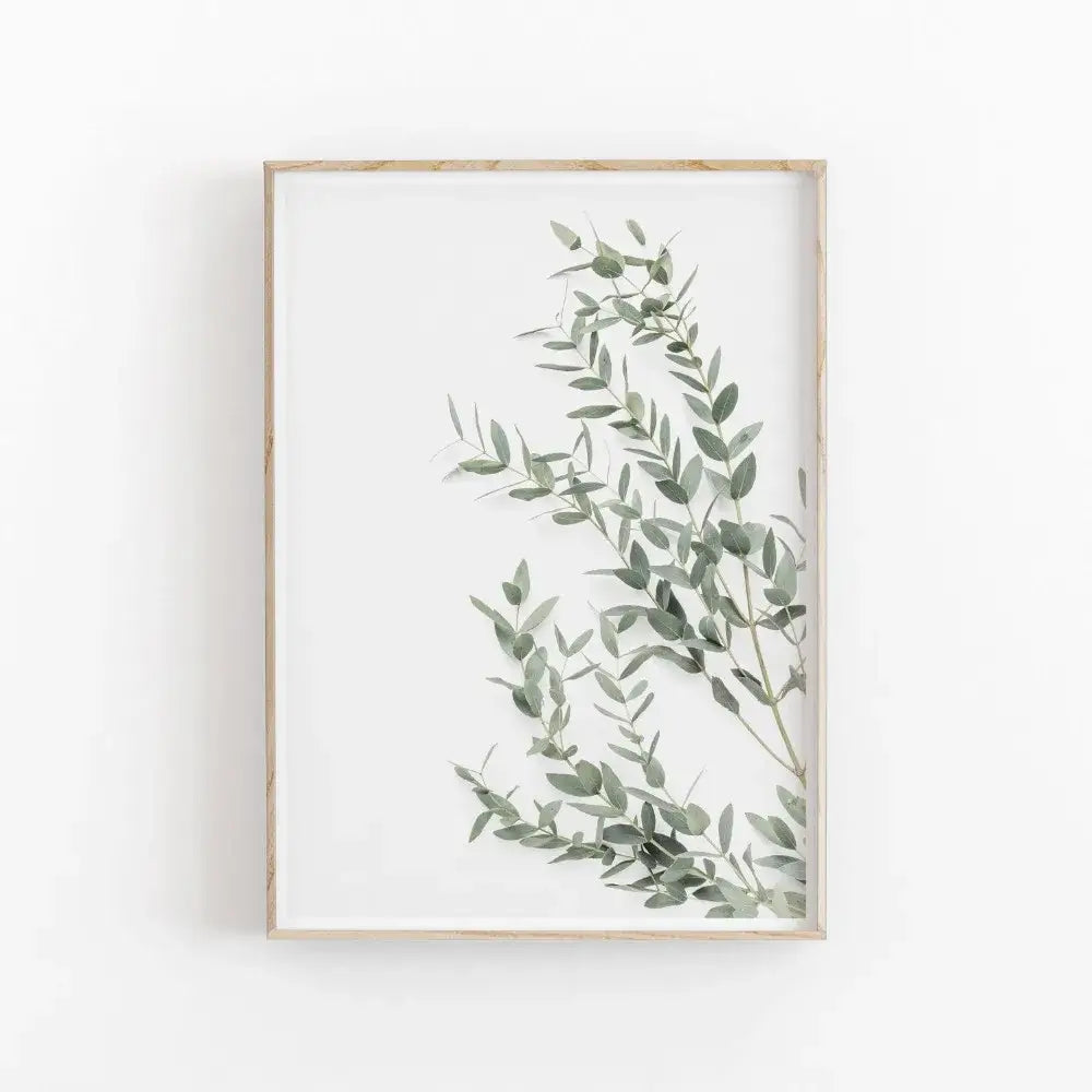 Minimalist green and grey nordic botanical poster set living room