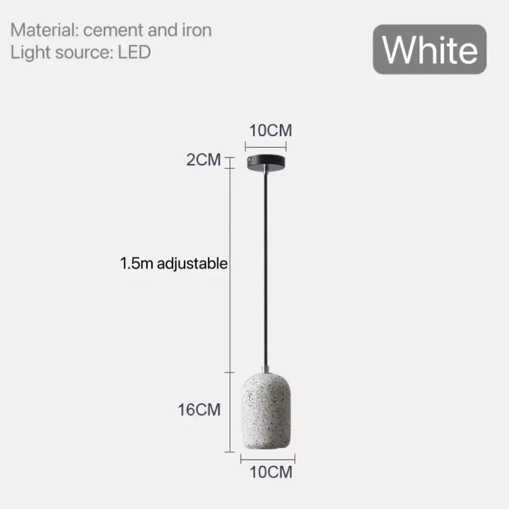 Industrial cement pendant lamp – kitchen & dining room light
