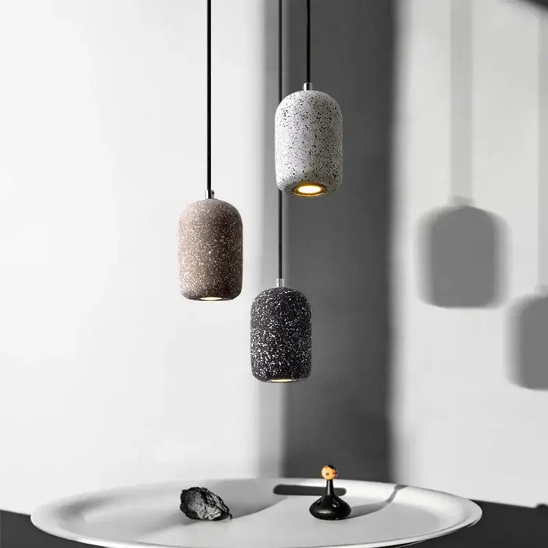 Industrial cement pendant lamp – kitchen & dining room light