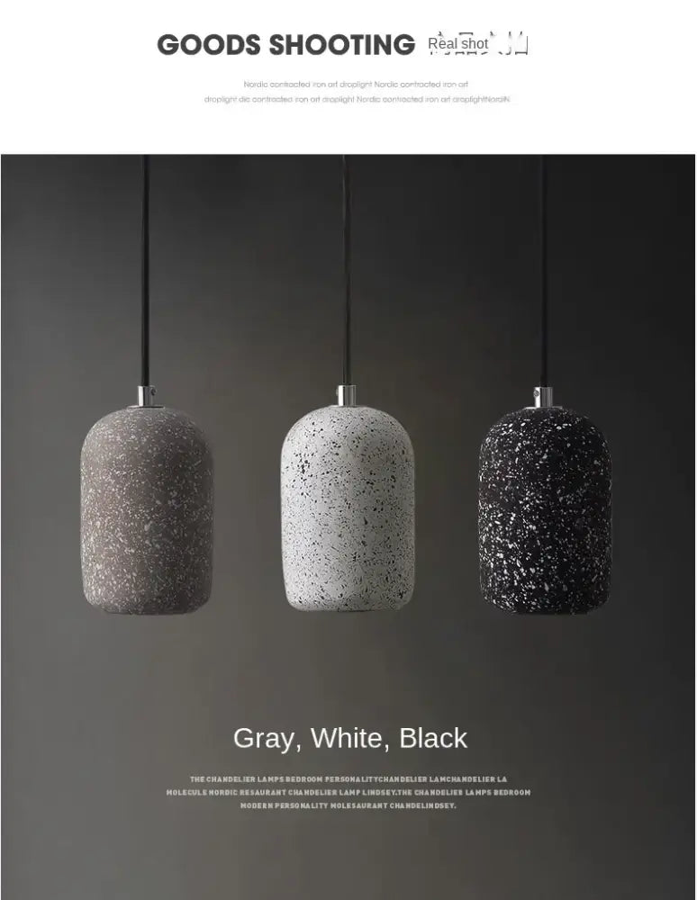 Industrial cement pendant lamp – kitchen & dining room light