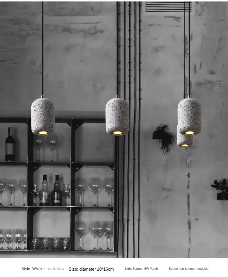 Industrial cement pendant lamp – kitchen & dining room light