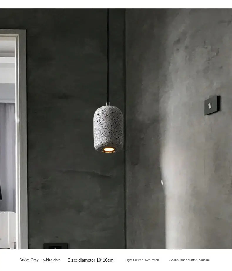 Industrial cement pendant lamp – kitchen & dining room light