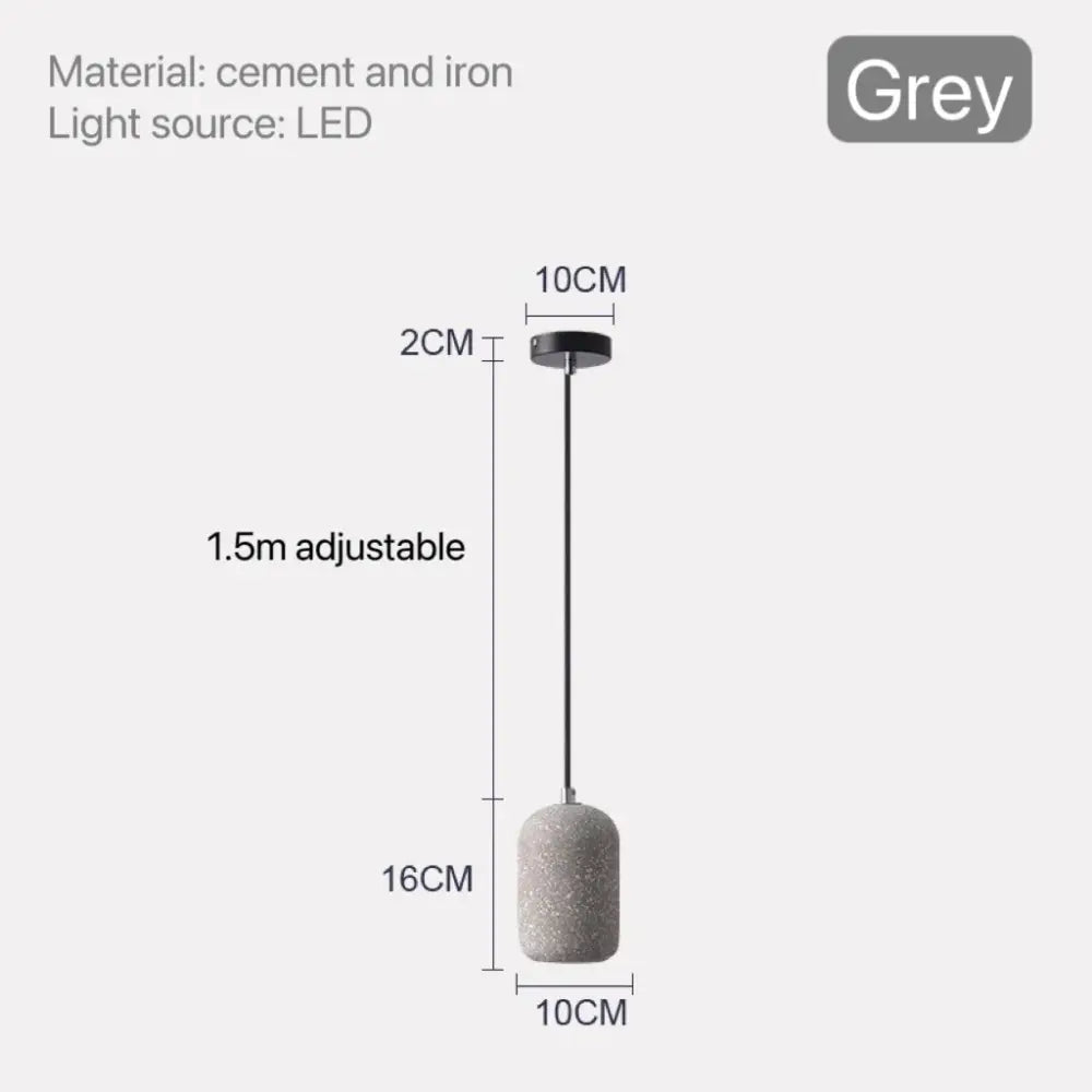 Industrial cement pendant lamp – kitchen & dining room light