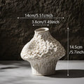 Textured white nordic ceramic vase living room decor with pampas grass