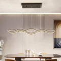 Modern gold wave led pendant light dining room nordic chandeliers