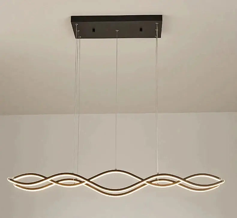 Modern white wavy led pendant light dining room chandelier
