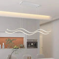 Modern white wavy led pendant light dining room chandelier