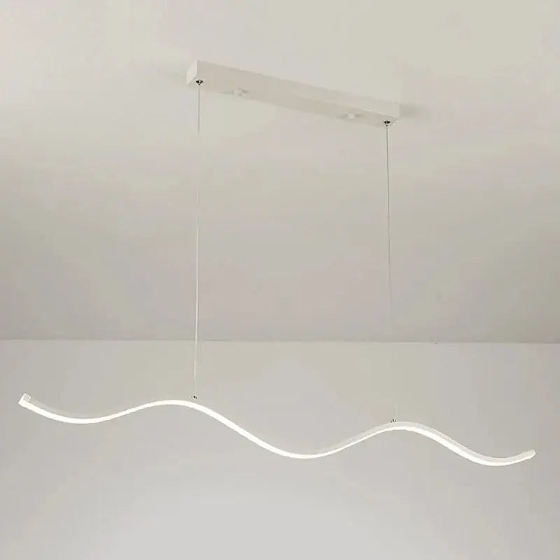 Modern gold led wave chandelier dining room nordic lighting