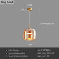 Modern glossy black nordic glass led pendant – dining room light