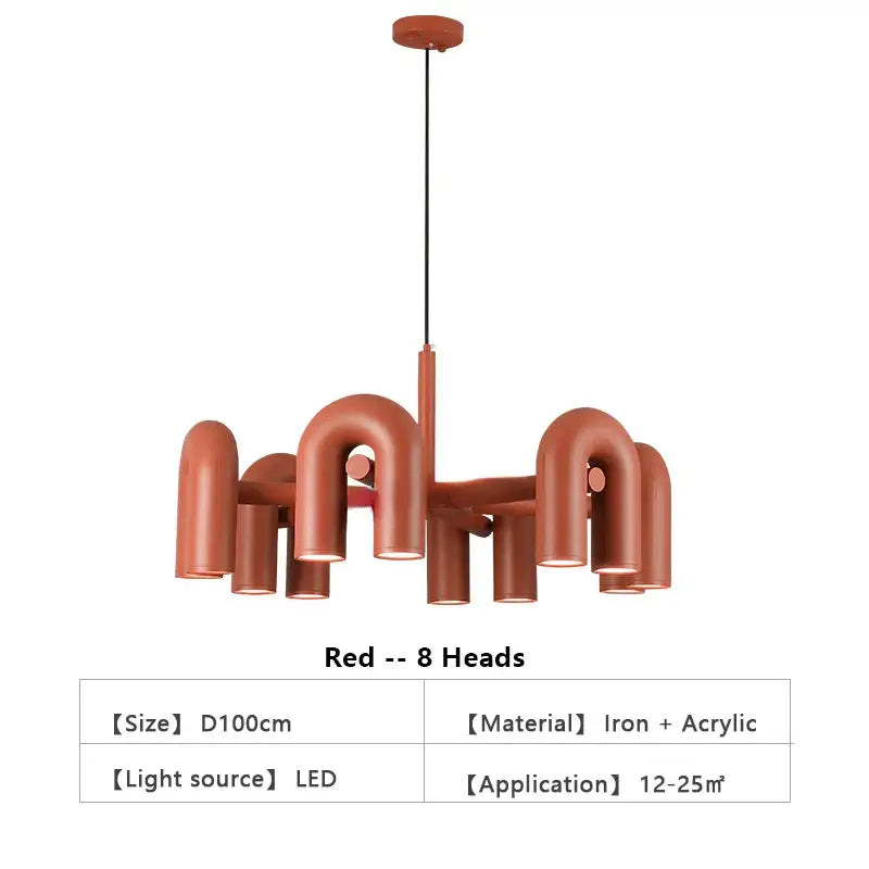 Modern blue led ceiling chandelier for living room