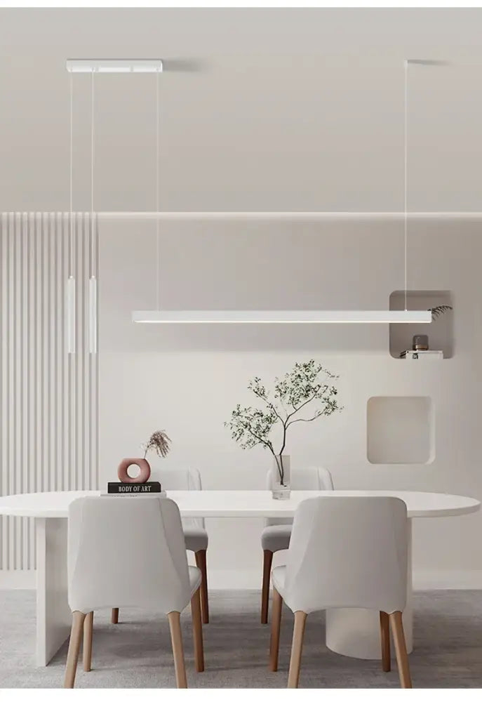 Minimalist black nordic led chandelier dining room pendant light