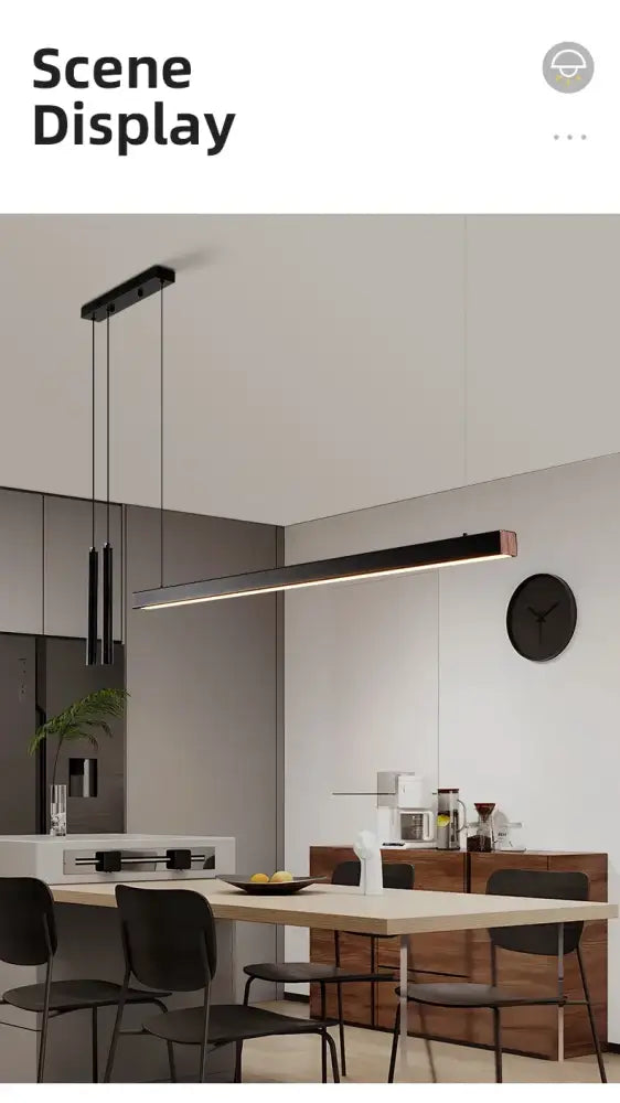 Minimalist black nordic led chandelier dining room pendant light