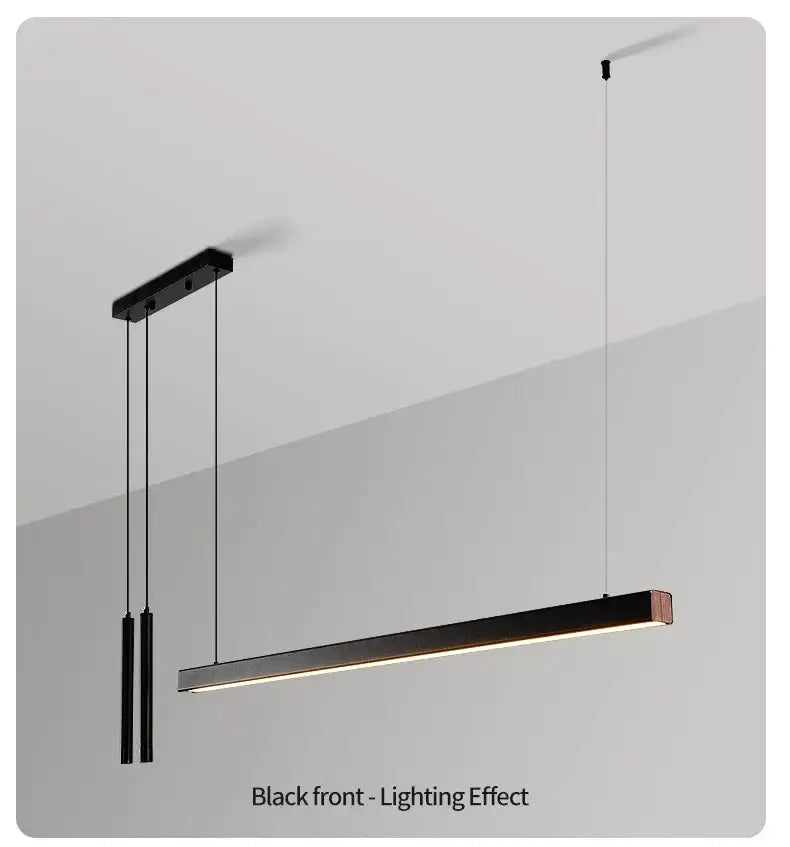 Minimalist black nordic led chandelier dining room pendant light
