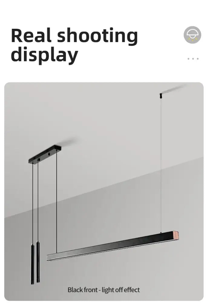 Minimalist black nordic led chandelier dining room pendant light
